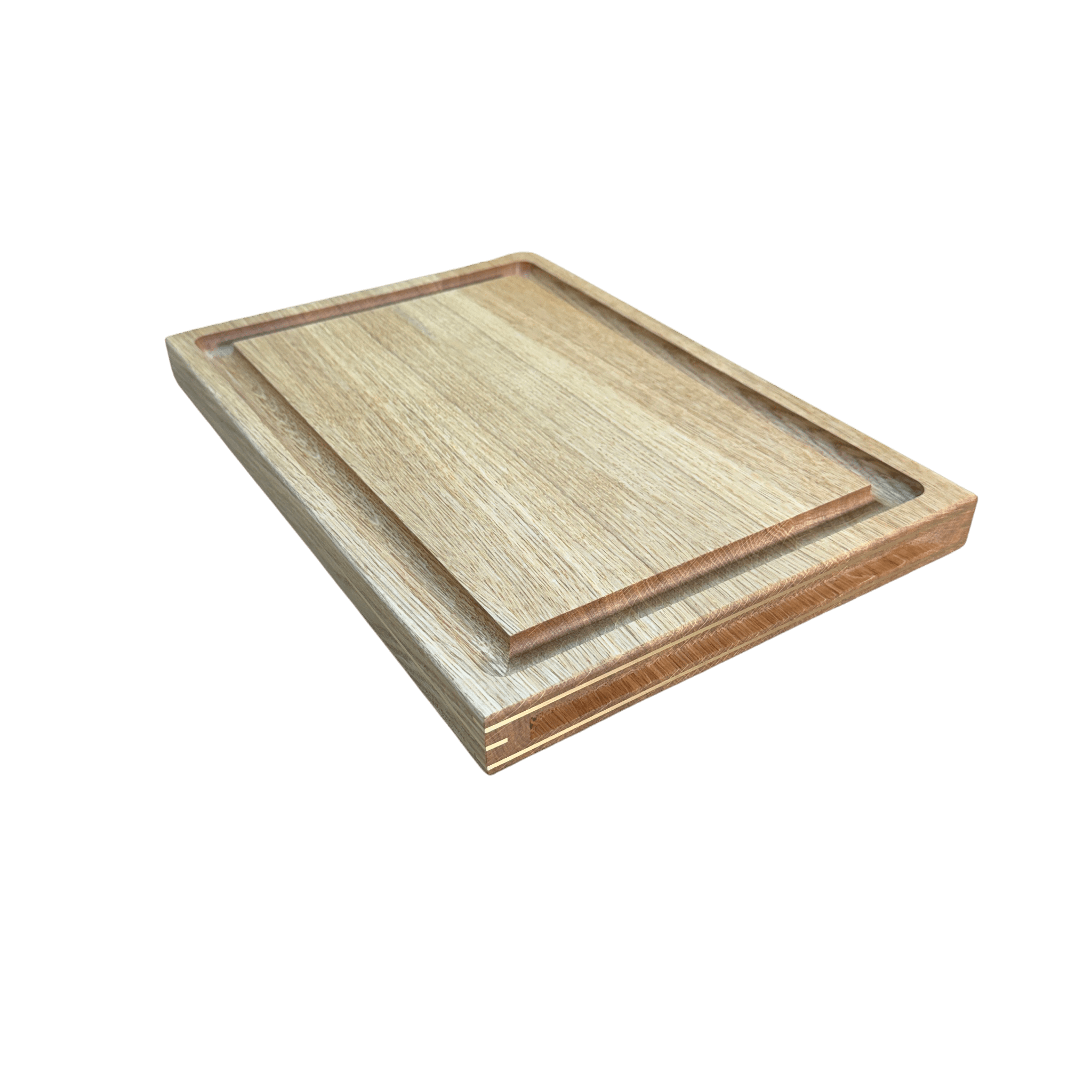 Rune - Jakobsen Design OUTLET “PLAIN” skærebræt i eg og messing, 40 x 27 cm, med saftrille _1