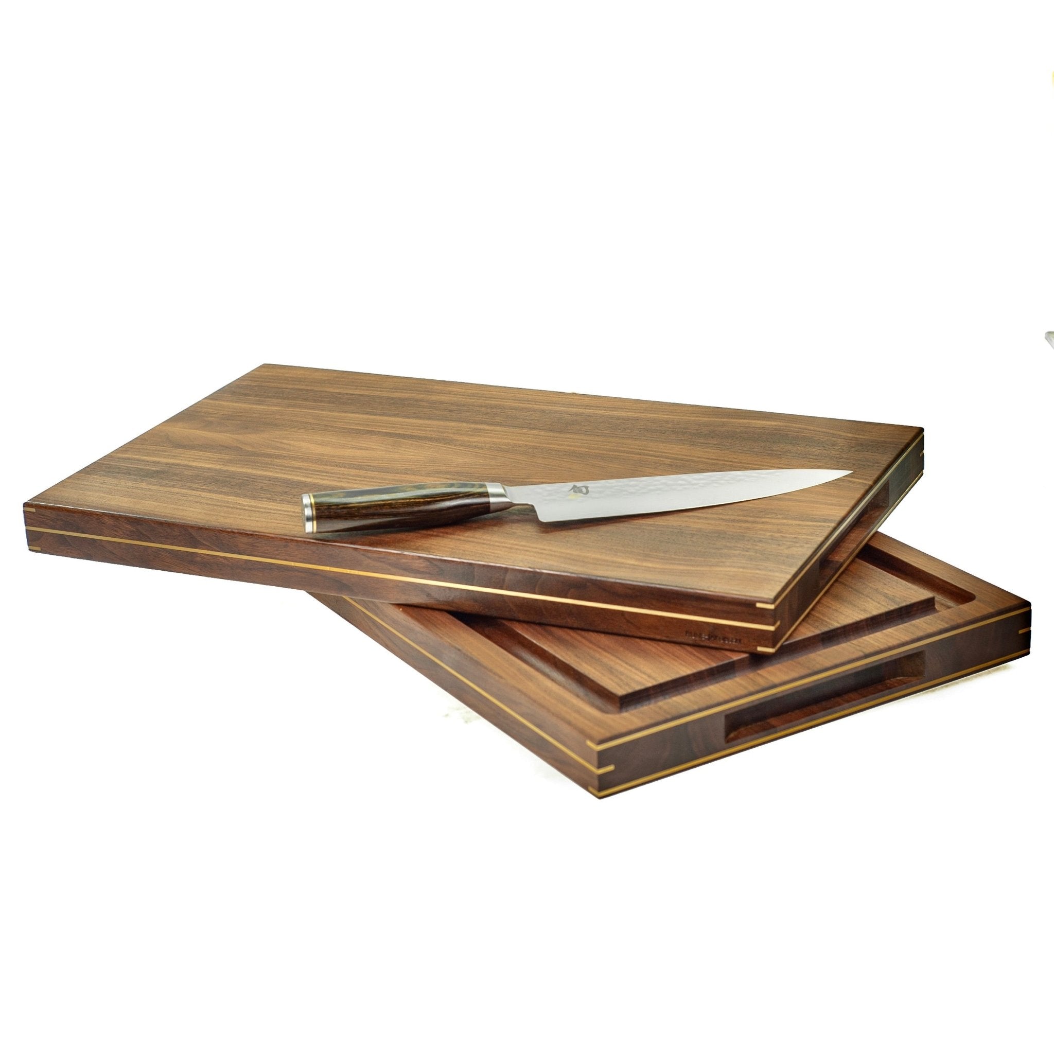 Rune - Jakobsen Woodworks Plain - skærebræt med messingdetaljer 35x25x3 cm_2