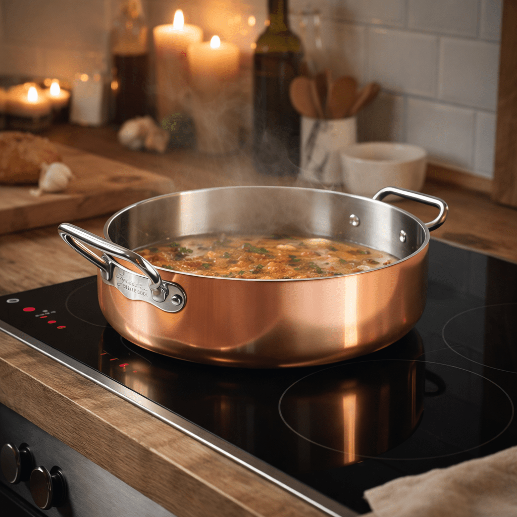 Pentole Agnelli Rondeau i 4 - PLY Kobber med to håndtag i rustfrit stål. Diameter 28 cm Kobbergryde by Rune - Jakobsen Design