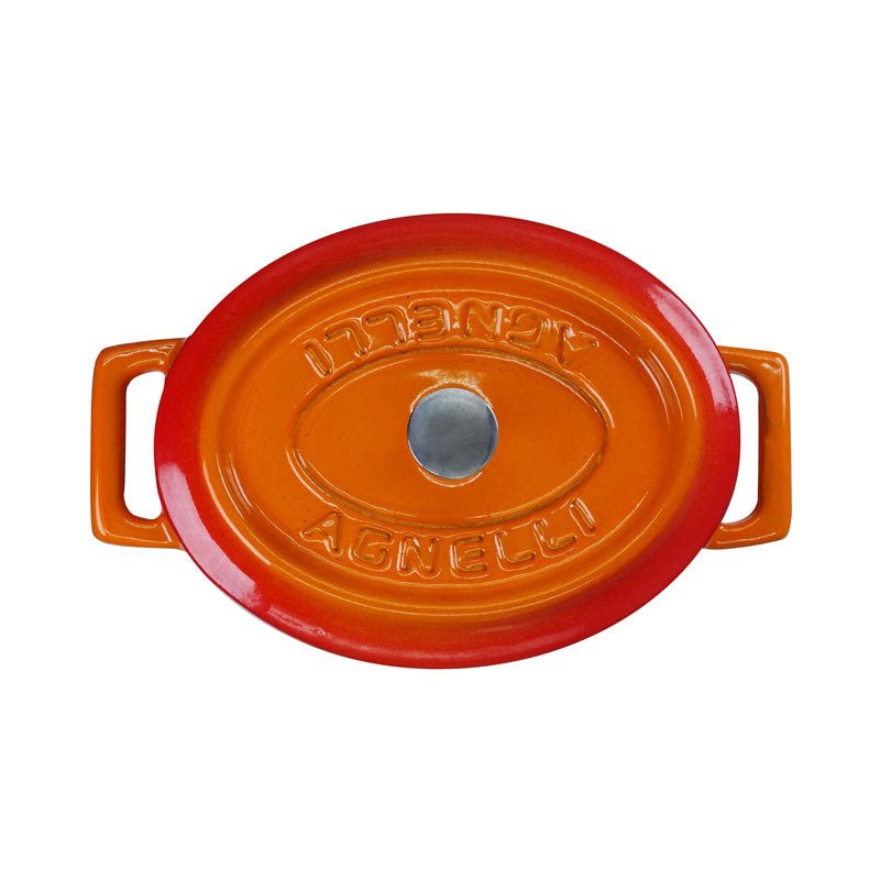 Rune - Jakobsen Design Stor oval emaljeret støbejernsgryde med låg. Diameter 29x22 cm Braisseringsgryde_4