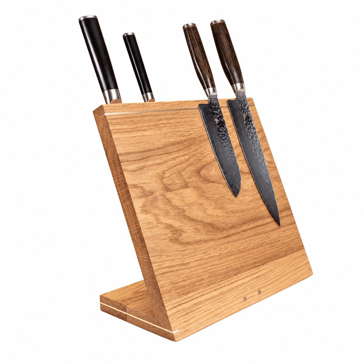 Knivblok, magnetisk, vinklet, med metaldetaljer, 30–60 cm – Windswept Exclusive – flere varianter