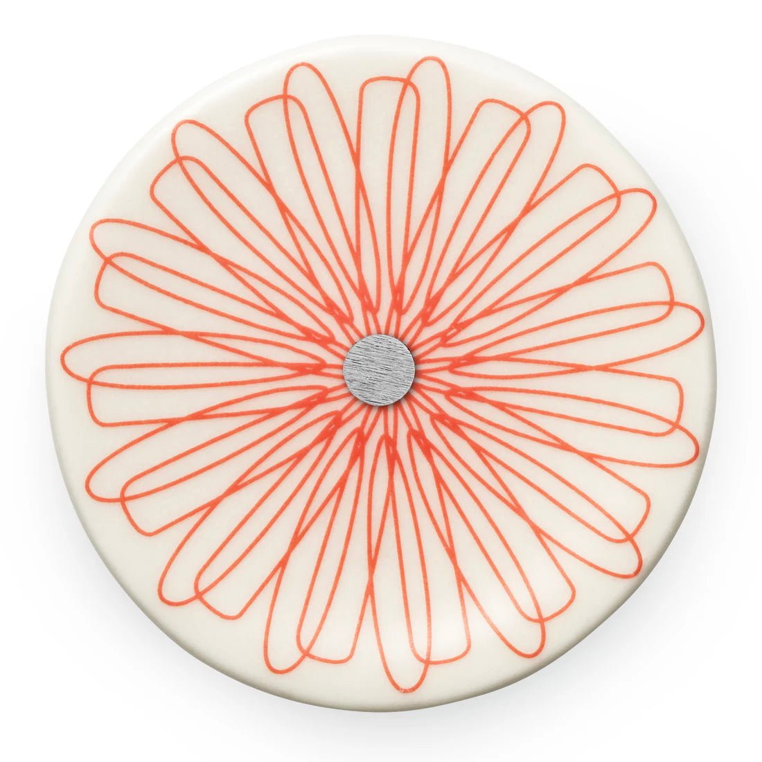 Brocher fra Scherning. ICON broche no. 02 · CORAL RED _SCH/CNBR/BROCH/4970/01