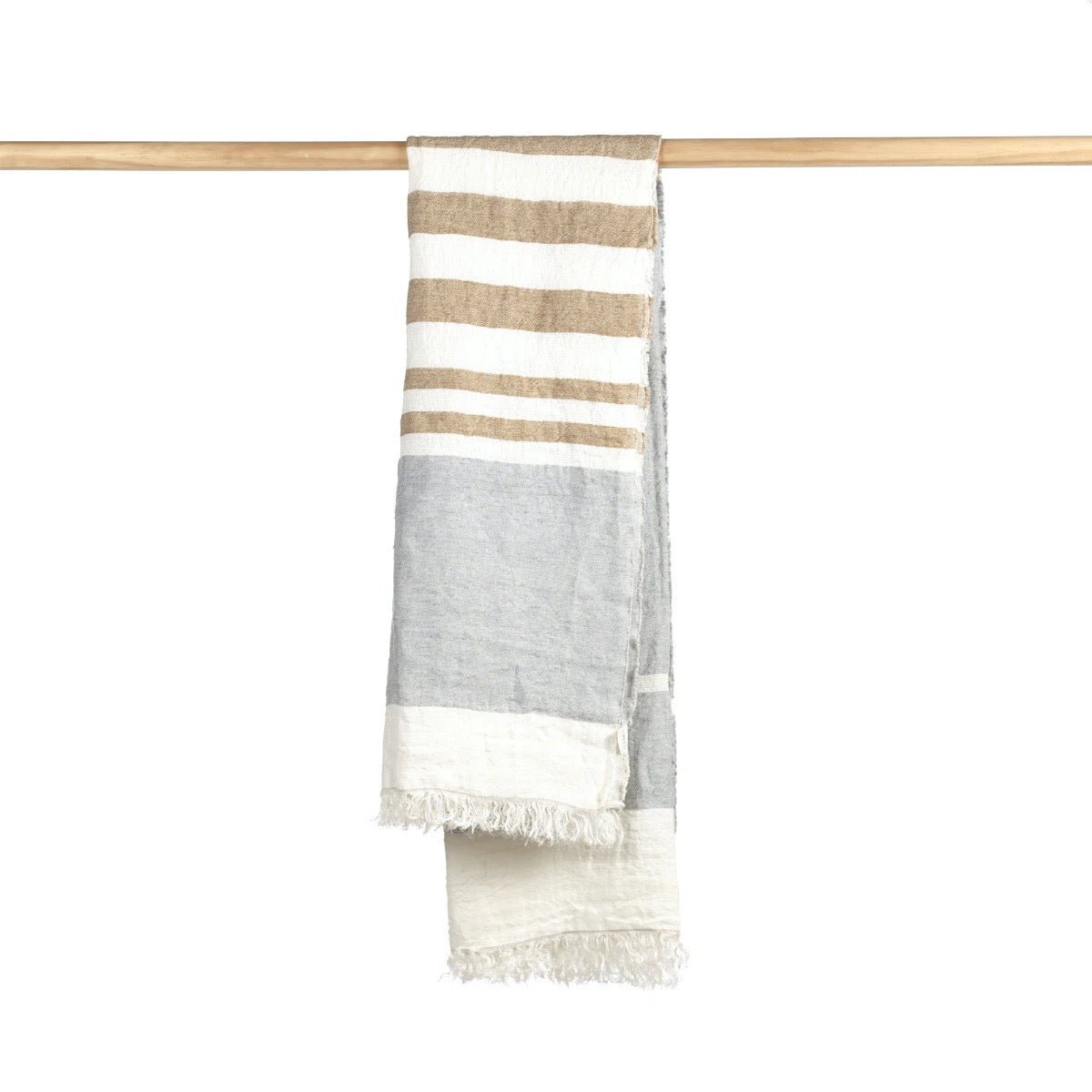 Libeco 'Ash Stripes' hørhåndklæde 110X180cm_1 by Rune-Jakobsen Design