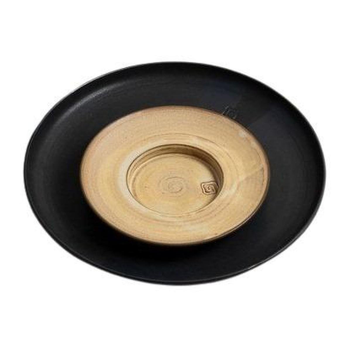 Køb 'Tallerken med fane', stentøj, 18 cm, sand Diameter 18 cm_1 fra Dorte Visby hos os